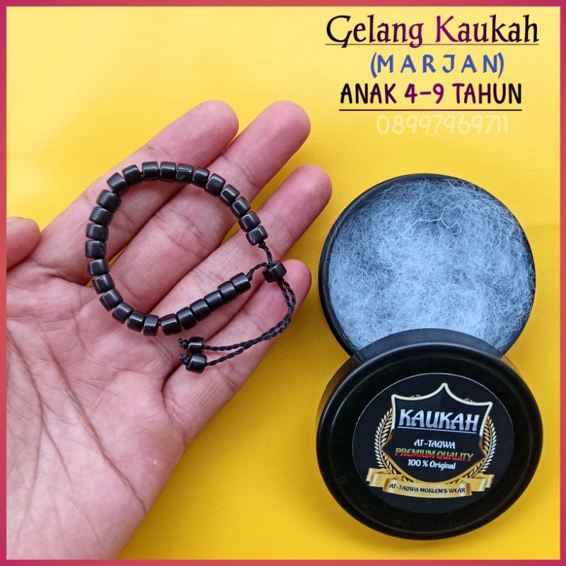 Gelang kaukah (MARJAN ANAK 4-9 TAHUN + WADAH) gelang anak Kayu kaokah koka kokka