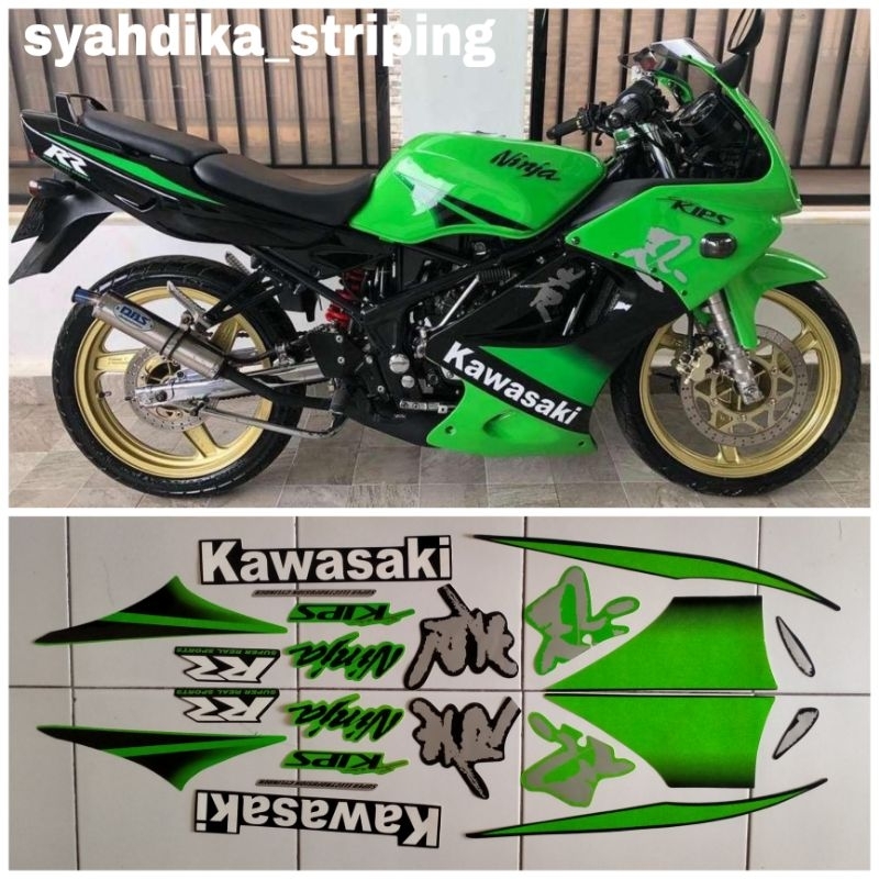 STIKER STRIPING LIS BODY KAWASAKI NINJA RR 2010 HIJAU SE SPECIAL EDITION