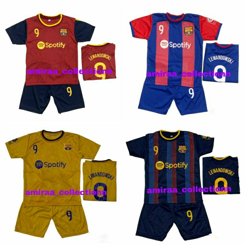 SETELAN BAJU BOLA  ANAK BARCA TERBARU  BAJU BOLA ANAK LAKI LAKI TERMURAH