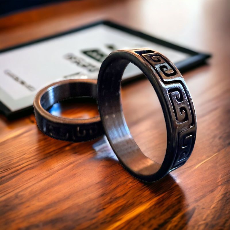 cincin titanium pria keren  motif gravis -06