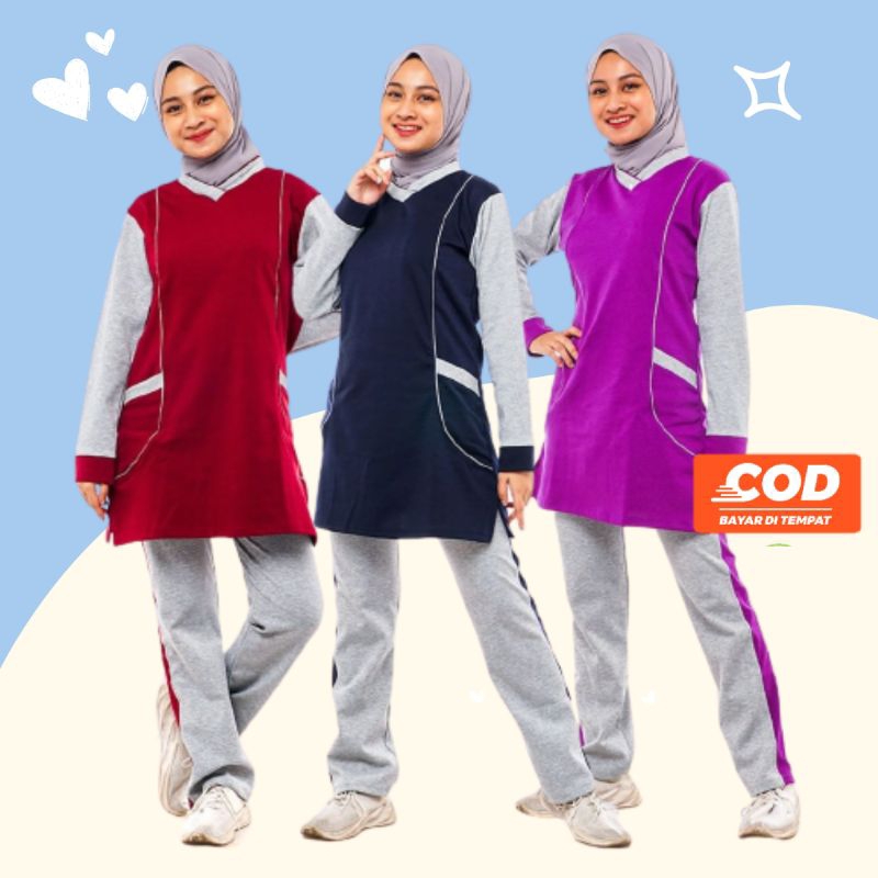 [SATU SET] Baju Seragam Senam Olahraga - GROSIR DAN ECER - PALING MURAH HARGA KONVEKSI