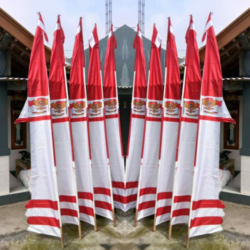 [ISI 20 PCS] UMBUL UMBUL LAYUR GARUDA MERAH PUTIH 4 METER / UMBUL UMBUL MERAH PUTIH / UMBUL UMBUL LA