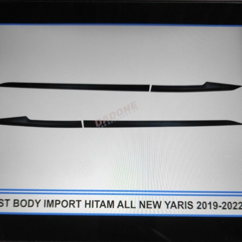 lis bodi body samping mobil toyota all new yaris 2019 2020 2021 2022 hitam dof tempel