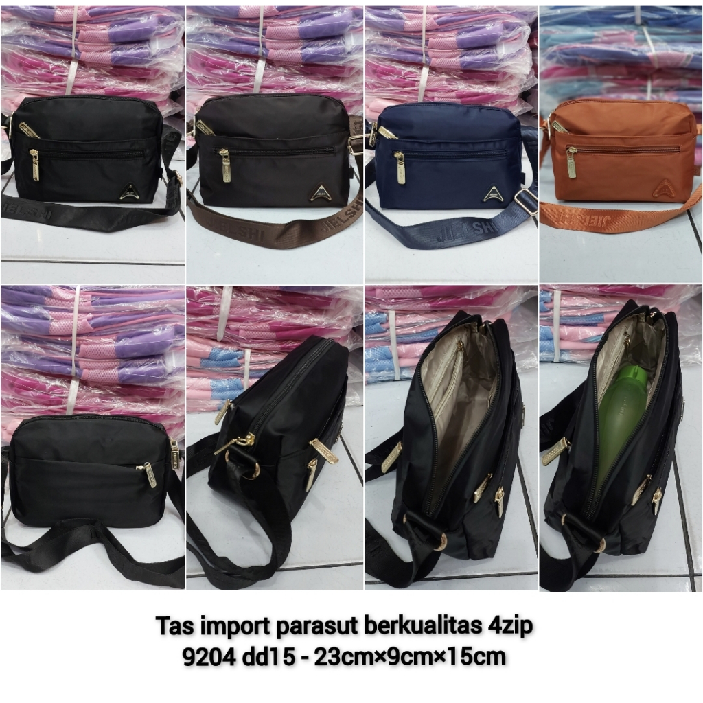 Tas import selempang parasut wanita