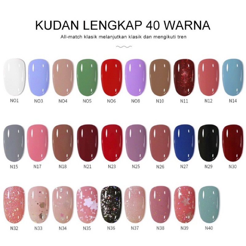 (KUDAN) Kutek Cat Kuku Peel Off Tahan Lama Muslimah Bisa Di Kupas / Kutek Halal  / Nail Polis Muslimah Seri N