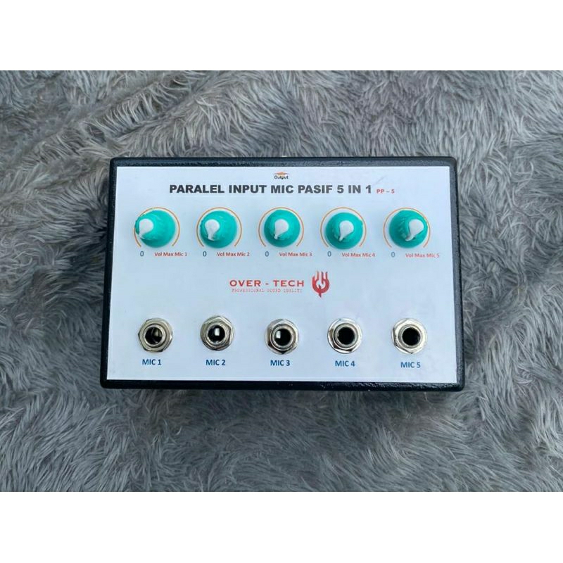 Paralel Microphone Penambah Input Mic 5 Input 1 Output 5 in 1 Pasif PP5
