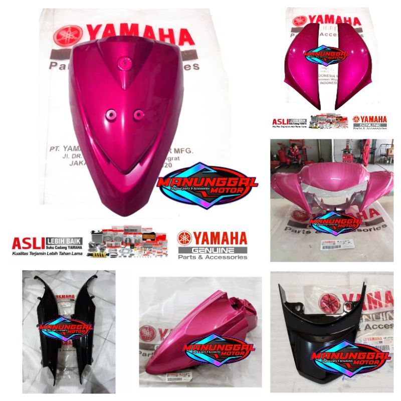 Paket Full Set Body Halus Mio J Pink Hitam (8pcs) Original Yamaha