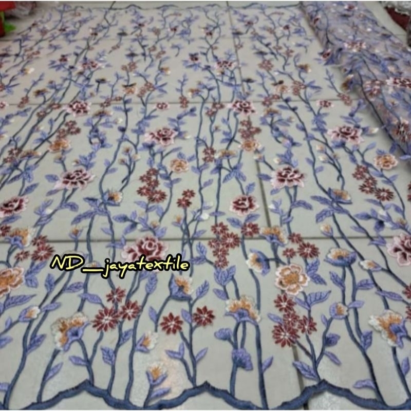 Kain Tile Akar Sakura/Tile Two-tone/tile 3D/Bahan Kebaya