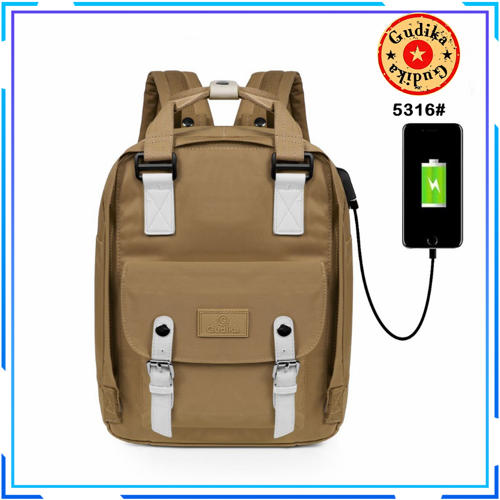 Tas GUDIKA Dougnut 5316 Backpack Waterproof Wanita Tas Ransel Laptop Anti Air Import Original | Ransel Cewek | Ransel Perempuan | Tas Wanita