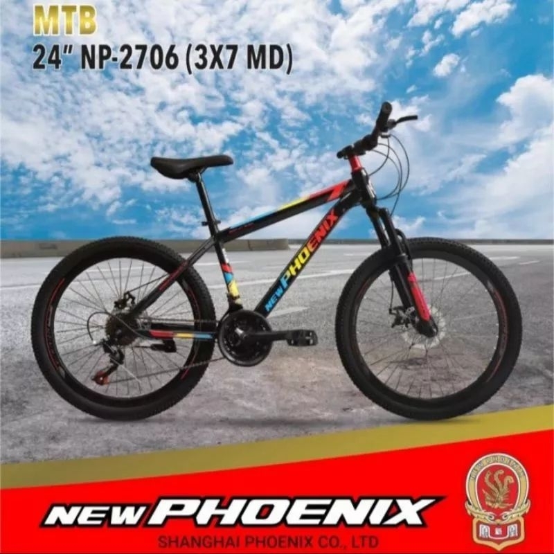 Sepeda MTB Gunung NEW PHOENIX NP-2706 Ukuran 24