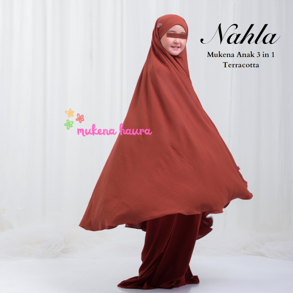 Mukena Anak 3 in 1 Nahla Crinkle Airflow Ukuran Remaja