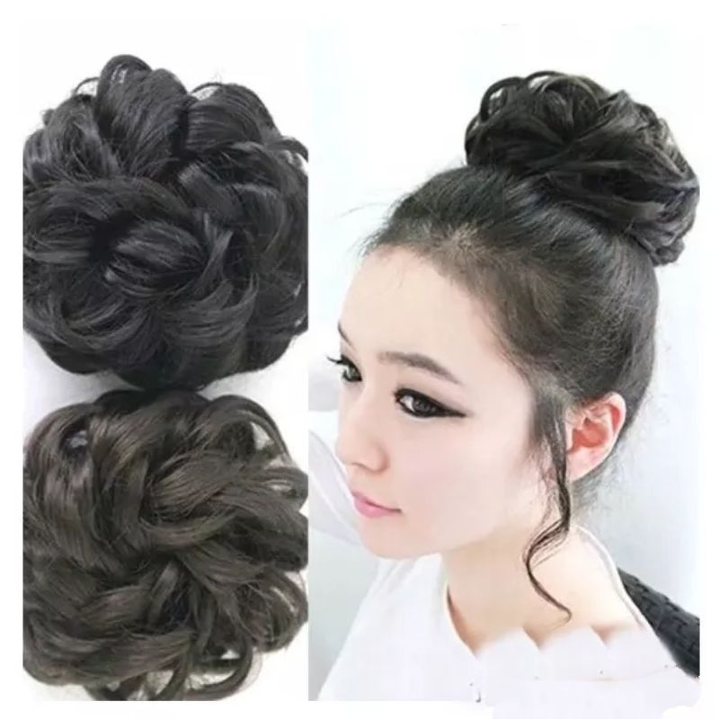 Sanggul Moderen / sanggul Wisuda / Sanggul kebaya / Wig Rambut Palsu Model Sanggul