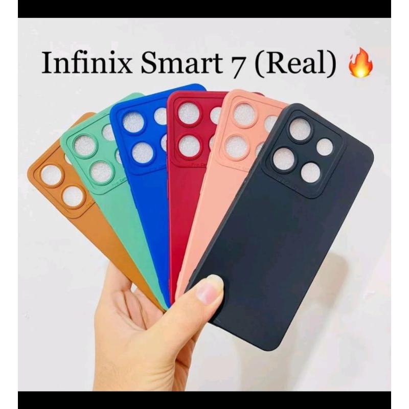 Softcase Pro Camera Infinix Smart 7 Candy Case Full Color 3D Silikon TPU Biru Handphone