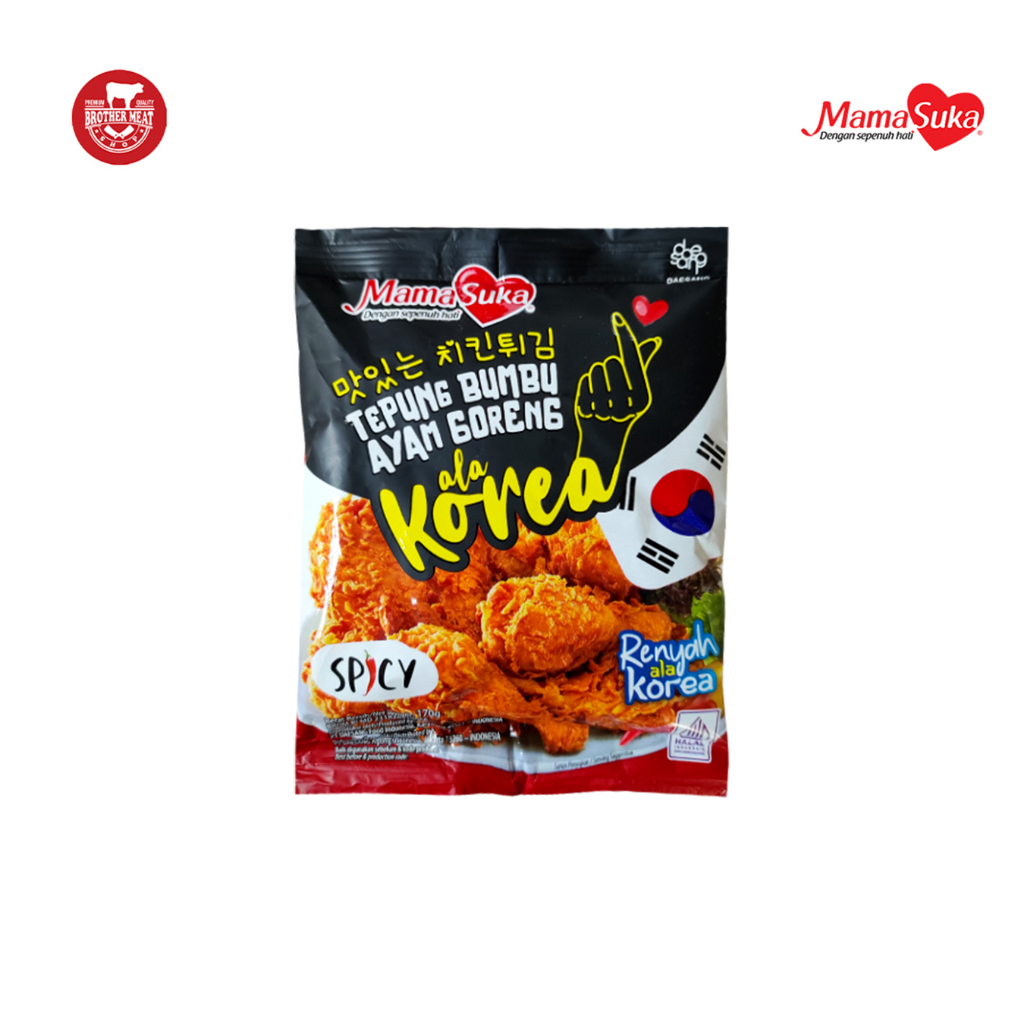 MamaSuka Tepung Bumbu Ayam Goreng ala Korea 170gr, Korean Taste Halal