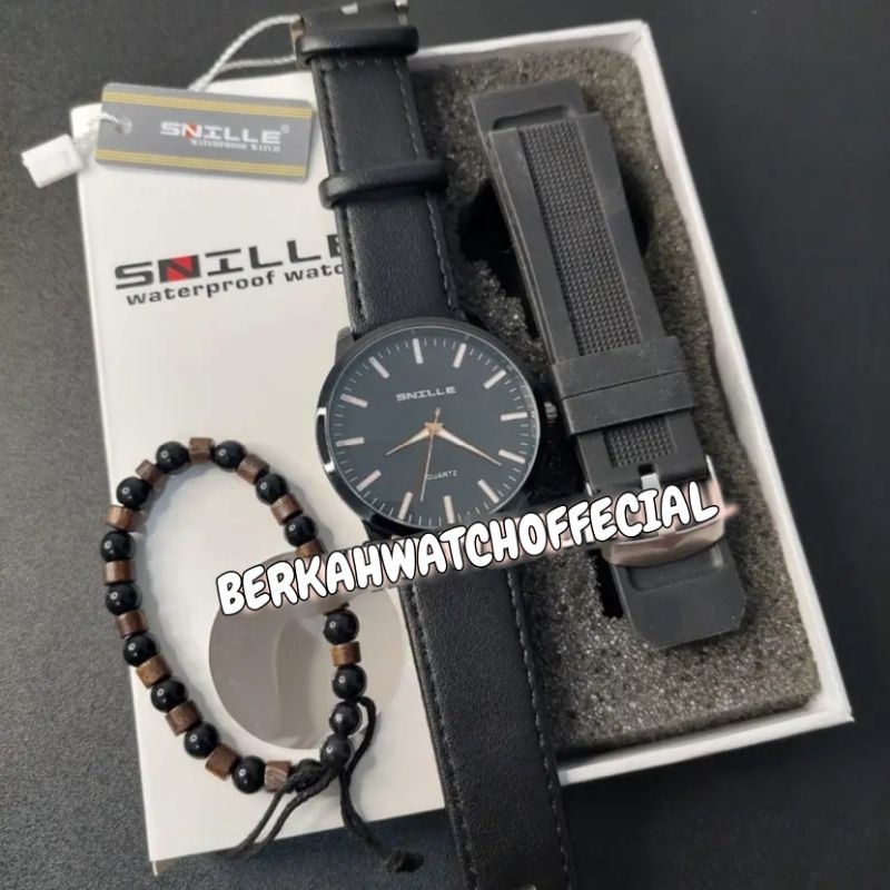 SNILLE N1016 FULL SEET TALI CADANGAN GELANG ORIGINAL JAM TANGAN PRIA WATER RESISTN