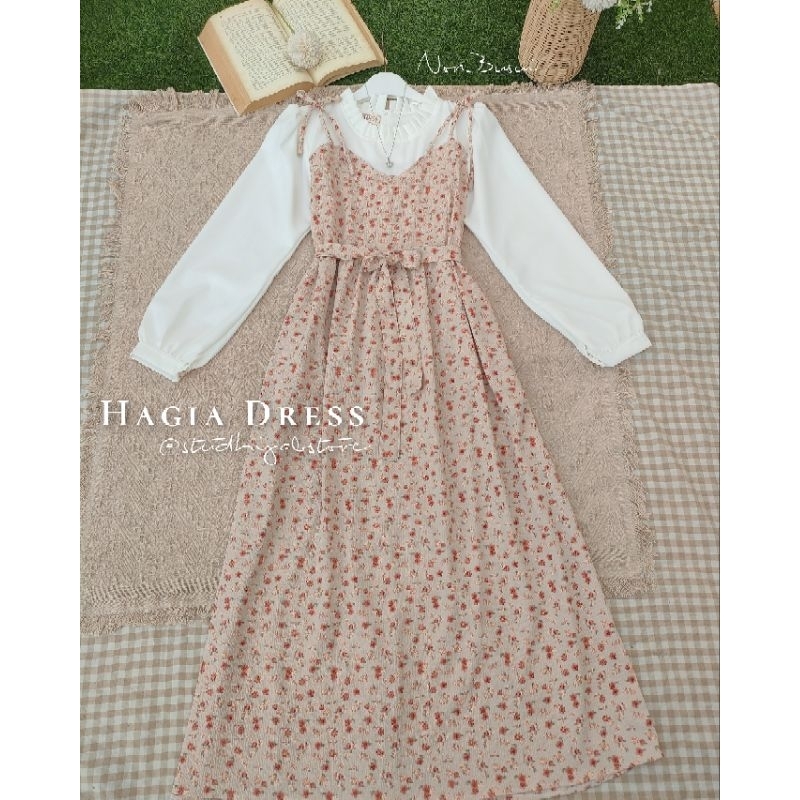 Hagia Overall Dress Gamis Bunga Hagia by Studhijabstore