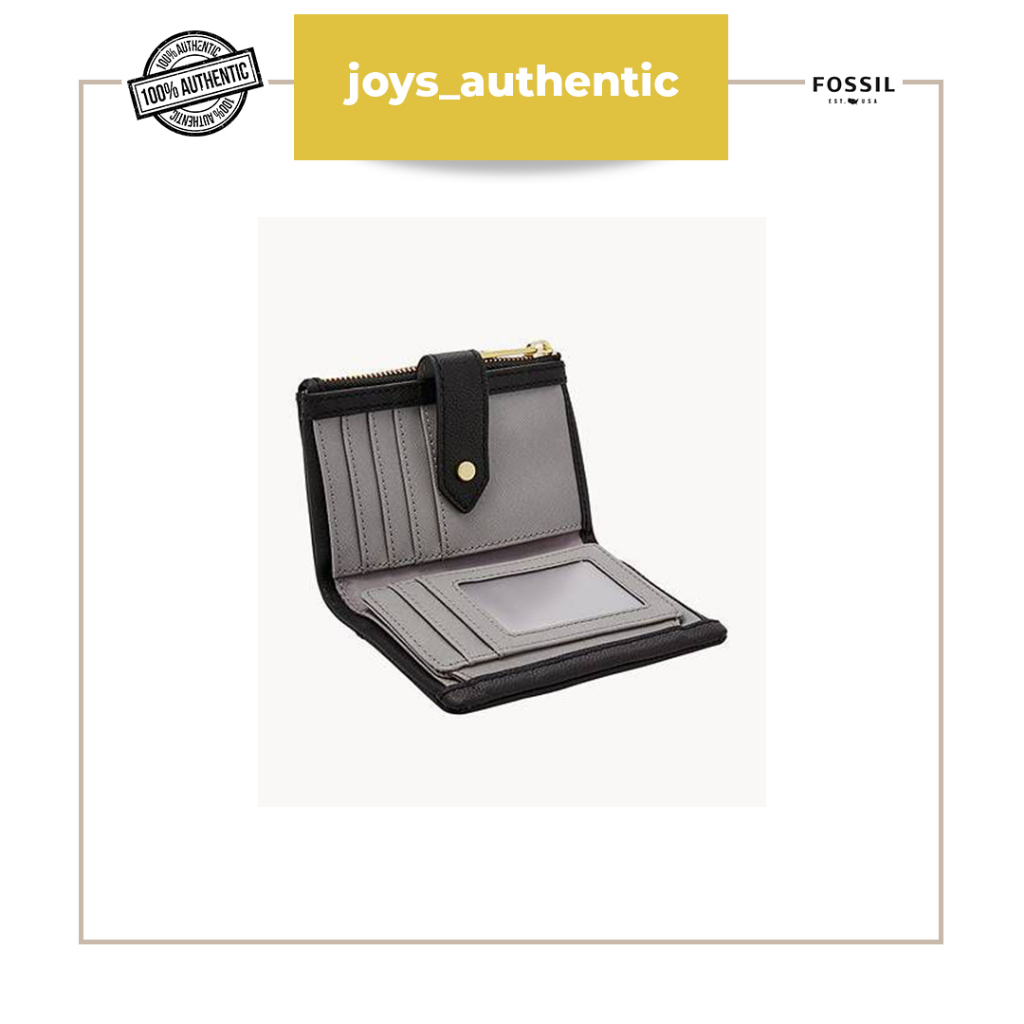 Dompet Wanita Fossil Lainie Multifunction Hitam Black Woman Wallet Authentic Original