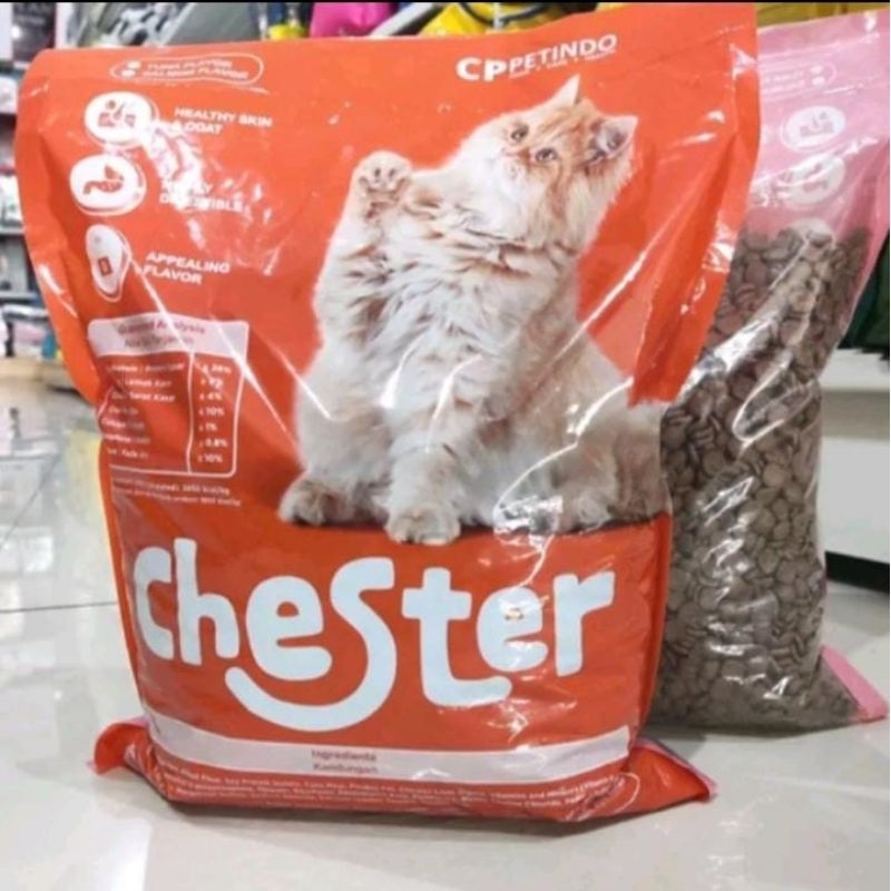 Makanan kucing Chester Cat food 1kg Repack