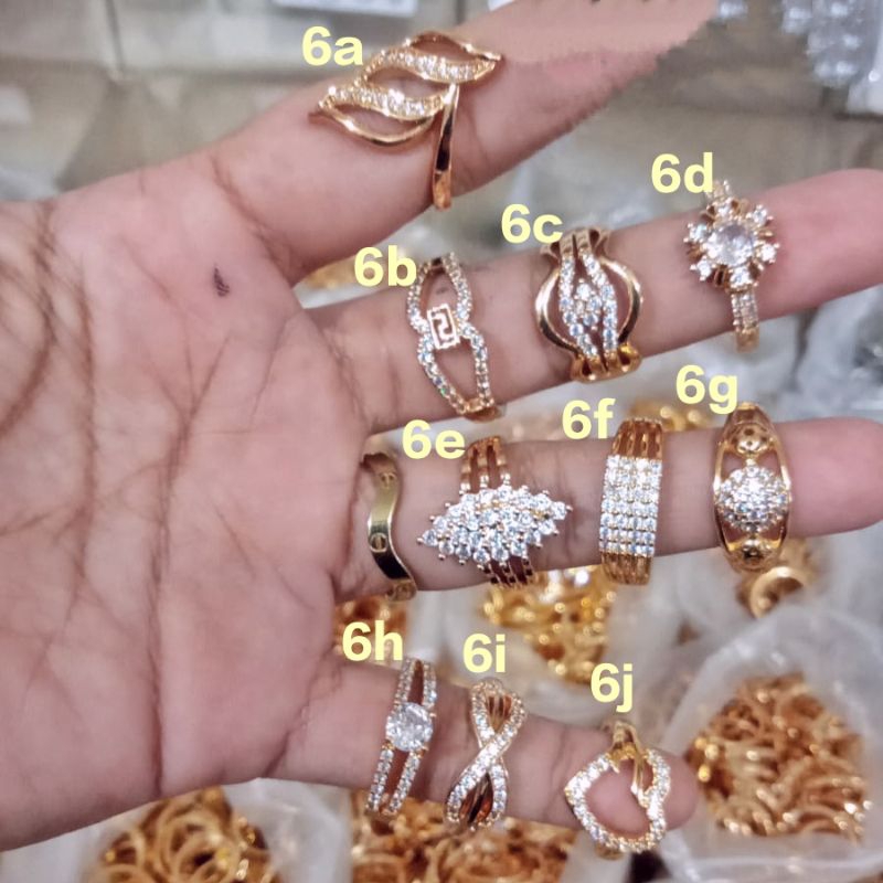 Cincin Wanita Xuping Warna Emas