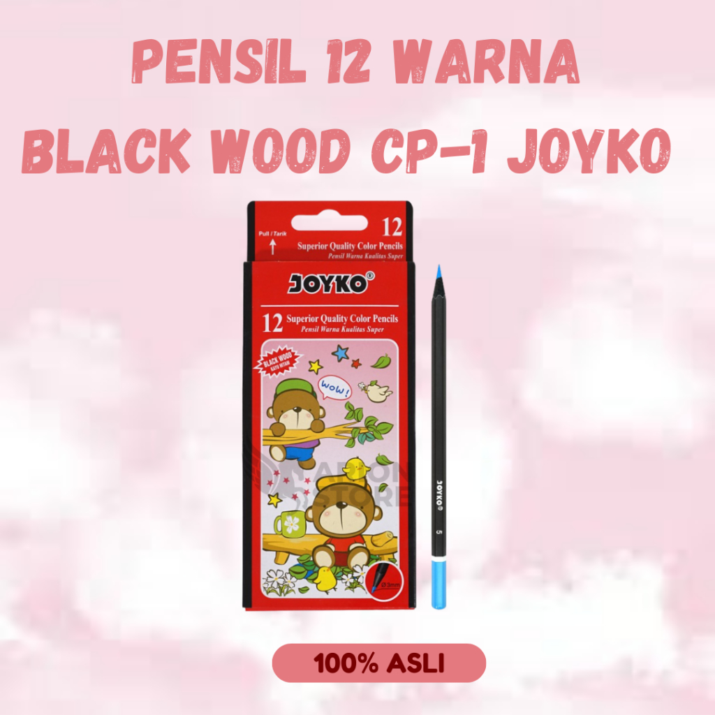 

[ARION STORE] Pensil Warna Black Wood CP-1 Joyko / Pesnil Warna Unik Joyko [SET]