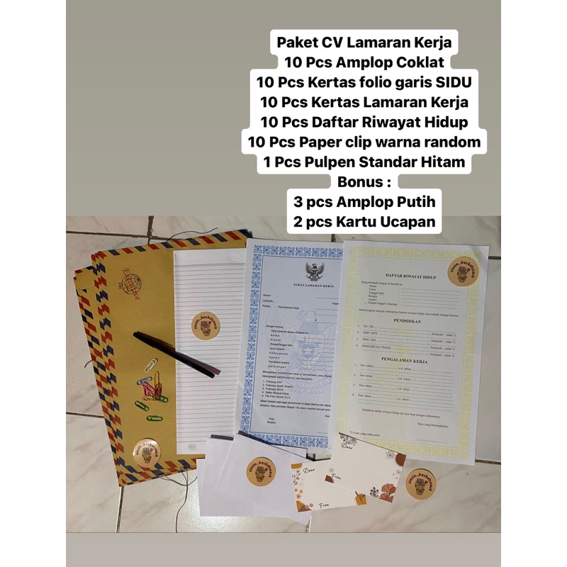 

Paket Lamaran kerja CV kertas folio kertas daftar riwayat hidup