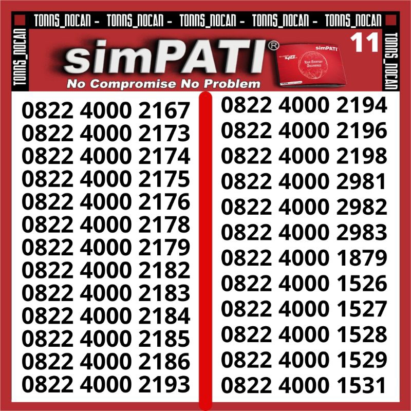 Nomor Cantik Simpati / Nomor Cantik Telkomsel 4G