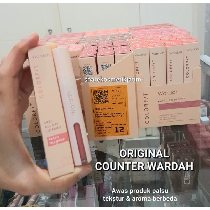 (ORIGINAL COUNTER WARDAH) Wardah Colorfit Last All Day Lip Paint Lip cream