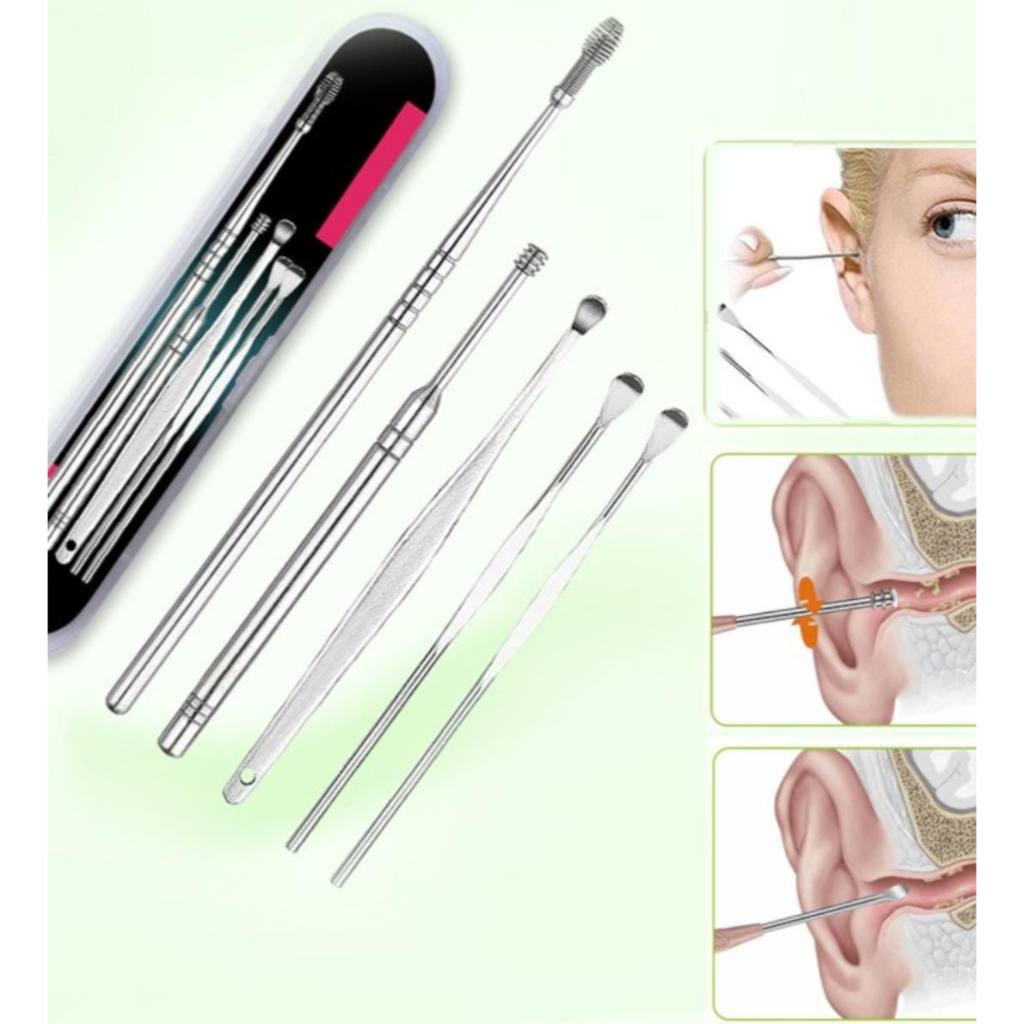 Korek kuping stainless 5 pcs