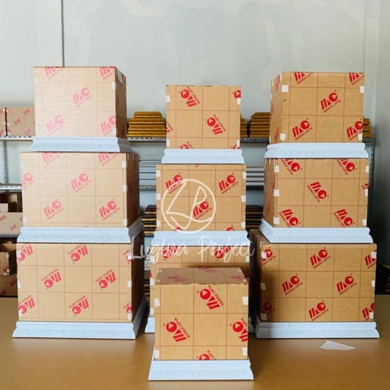 Kotak Seserahan Akrilik Isi 10 Tinggi (GRATIS PACKING KAYU) | Box Hantaran Seserahan Akrilik