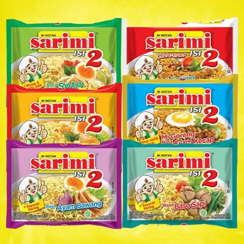 

SARIMI DUO KUAH REBUS ALL VARIAN, SARIMI ISI 2 125gr/MIE INSTANT