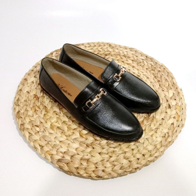 Sepatu wanita kulit sapi asli terbaru sepatu flat shoes new sepatu balet wanita