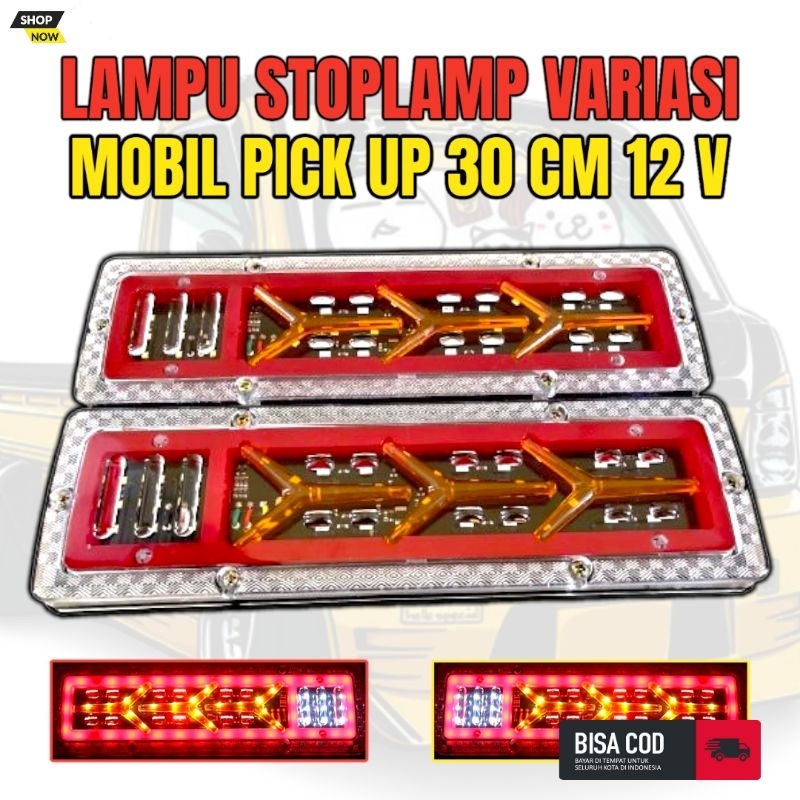 Sepasang Lampu Stop Lamp Stoplamp Rem Belakang Running Kedip Variasi Pariasi Mobil 12 Volt L300 Gran
