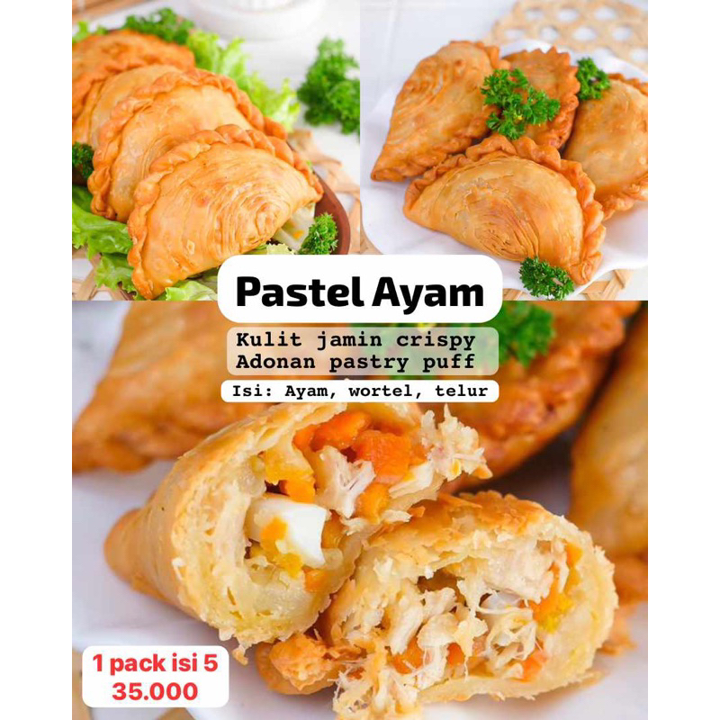 

Pastel Ayam kulit puff (frozen)