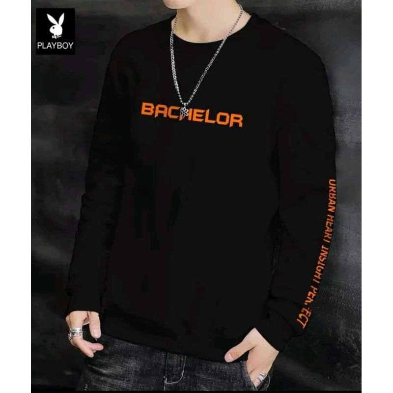 KAOS PRIA ( BACHELOR ) BAJU DISTRO PRIA LENGAN PANJANG MODEL TERBARU