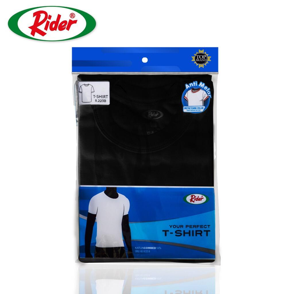 Kaos Rider Oblong Tshirt R223BWH Hitam Kerah O Neck