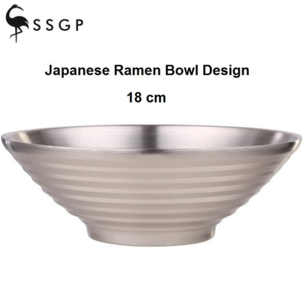 

Unik SSGP 18cm Stainless Steel Japanese Ramen Bowl - Mangkuk Stainless 18cm Berkualitas