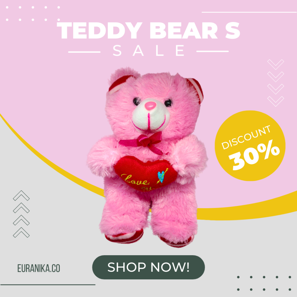 Boneka Teddy Bear Beruang Pink "Love You"
