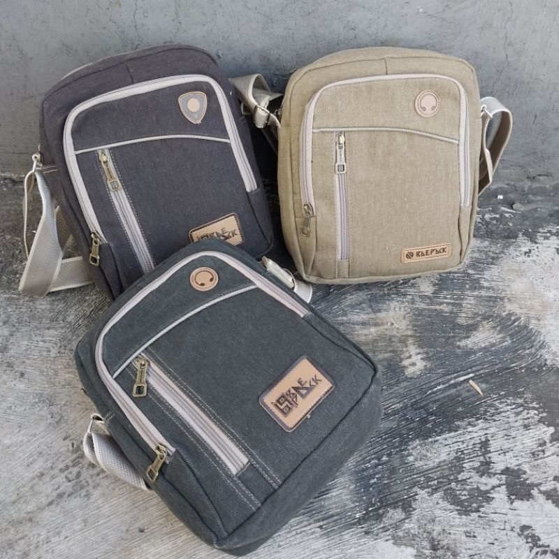Tas Kanvas Selempang Kotak Kerja Pria Tas Bahu Kanvas Pria Tas Selempang Bahu Kanvas Pria Original B