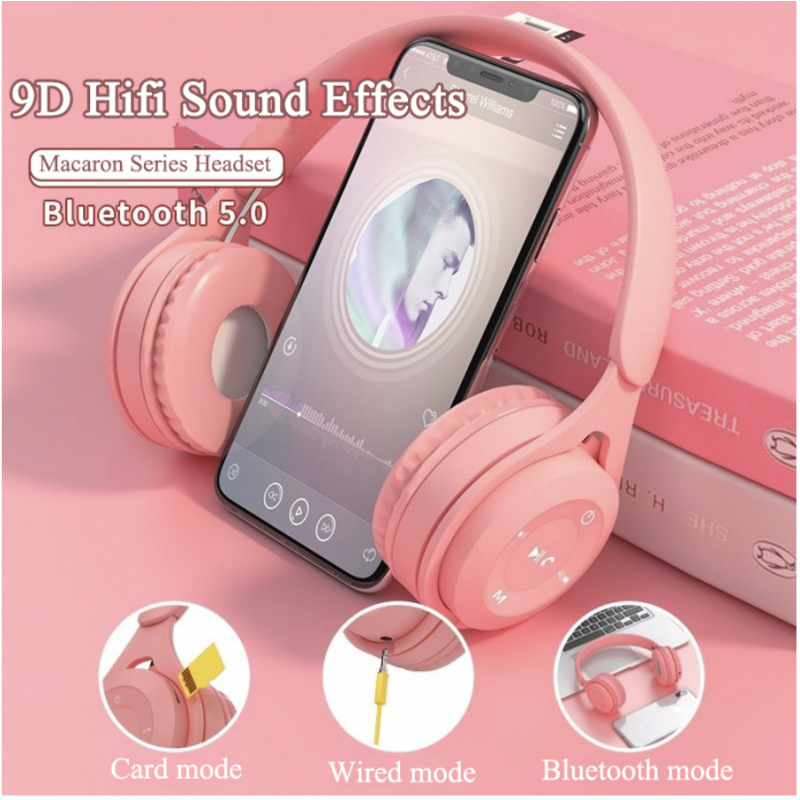 BLUETOOTH HEADSET WIRELESS MACARON Y08