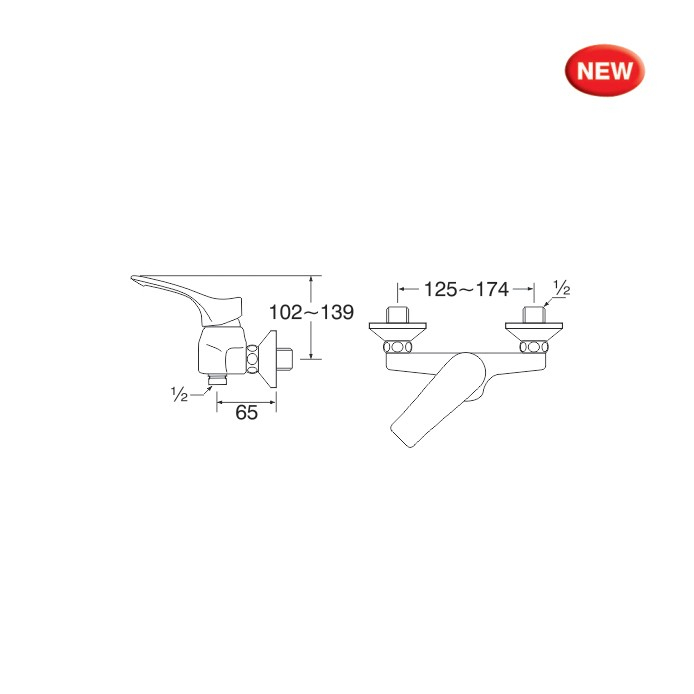 SAN EI SK28351 ORIGINAL KRAN SHOWER MIXER PANAS DINGIN SHOWER SET