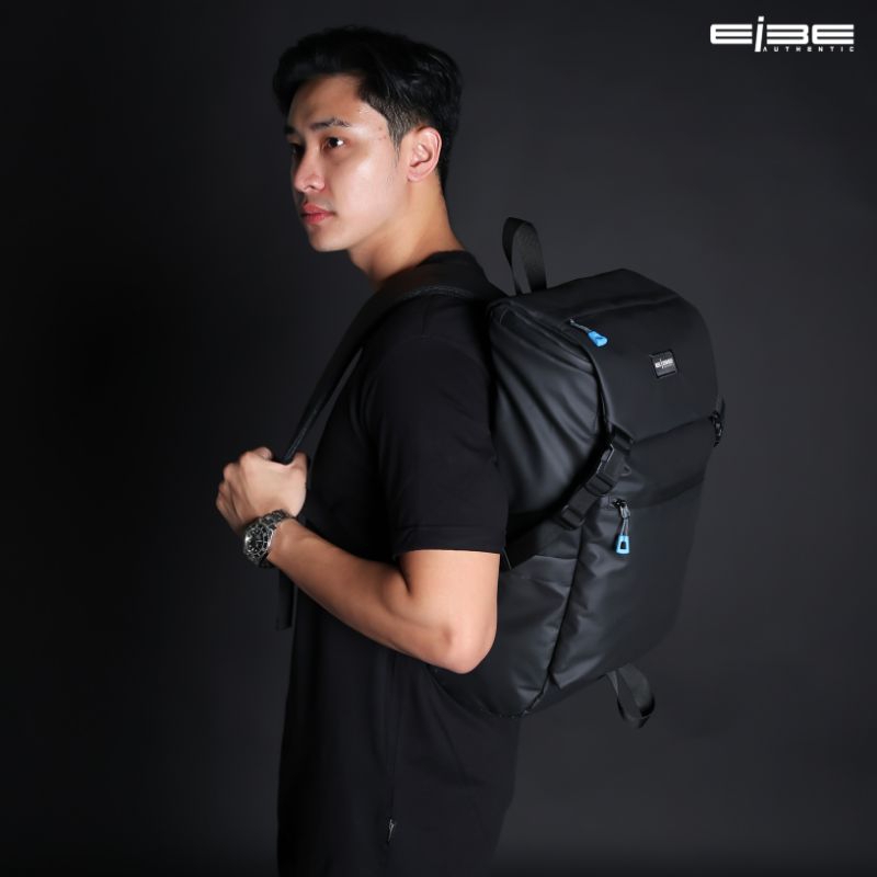 eibe backpack waterproof tas rangsel pria anti air warna hitam [ OXTAGON ]