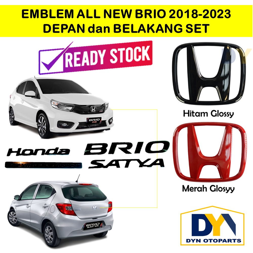 DYN155- Honda BRIO ALL NEW Depan Belakang SET All new Brio, Emblem, Sticker, Logo Lambang Honda all 