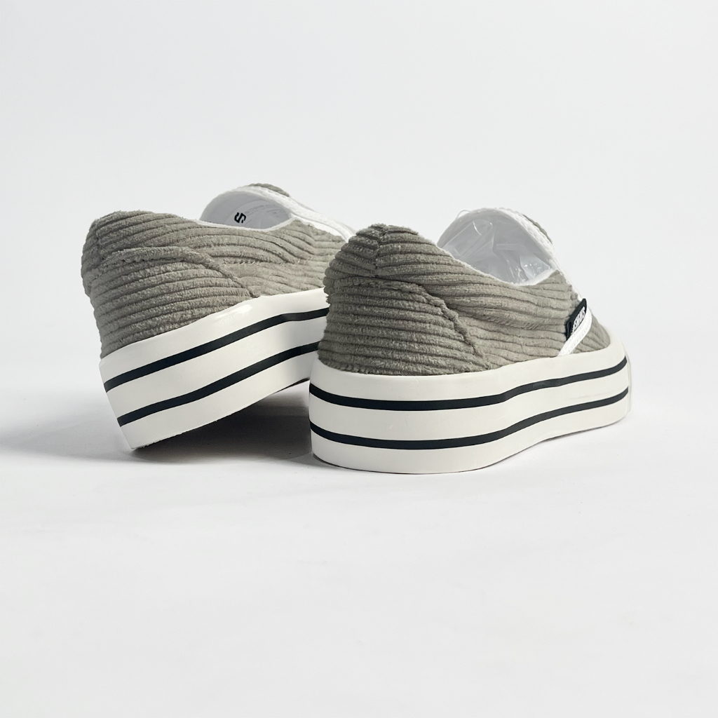 SIDSNEAKS - Sepatu Slip On Exelas Corduroy Grey