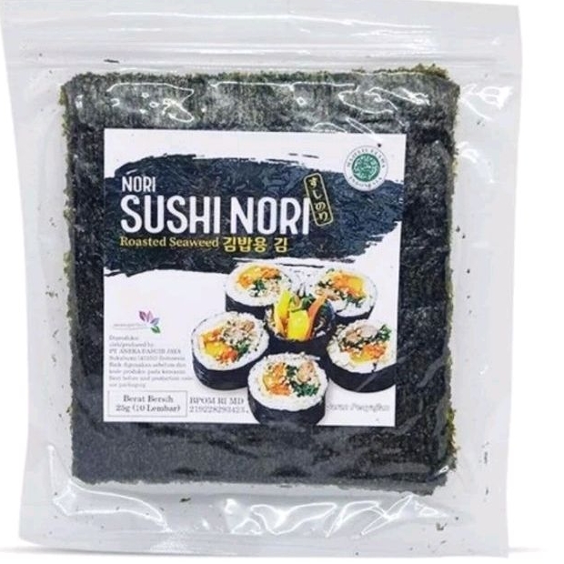 

Java Super Food Sushi Nori Isi 10 Lembar Lembaran untuk Sushi Halal
