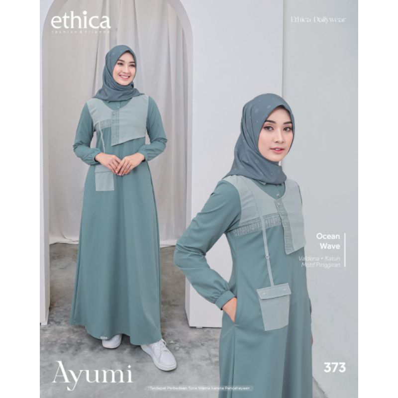 Ethica Gamis Ayumi 373 (Ocean Wave, Deco Rose)