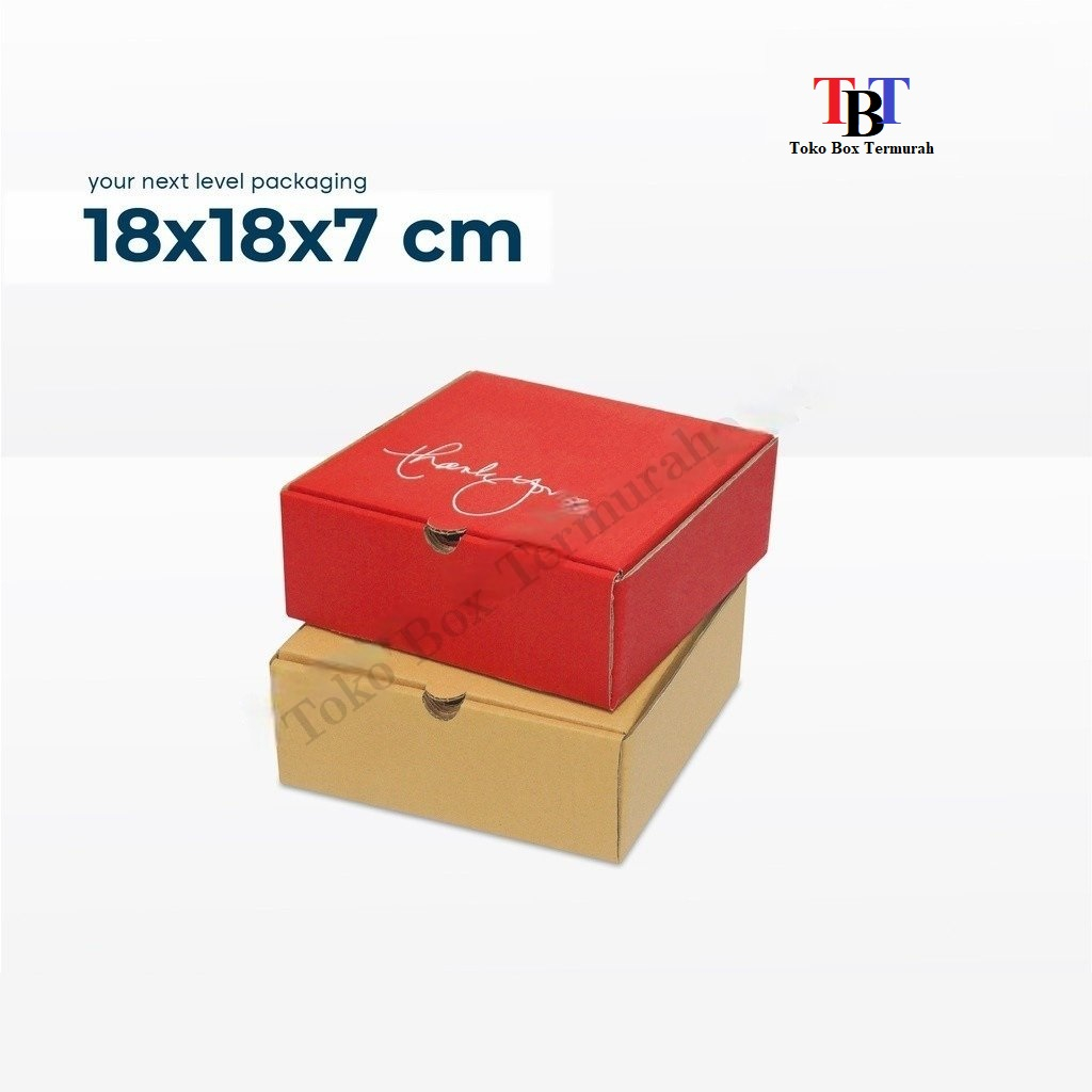 

Box 18x18x7 cm Kardus/Karton/Polos/Pizza/Nasi/hampers
