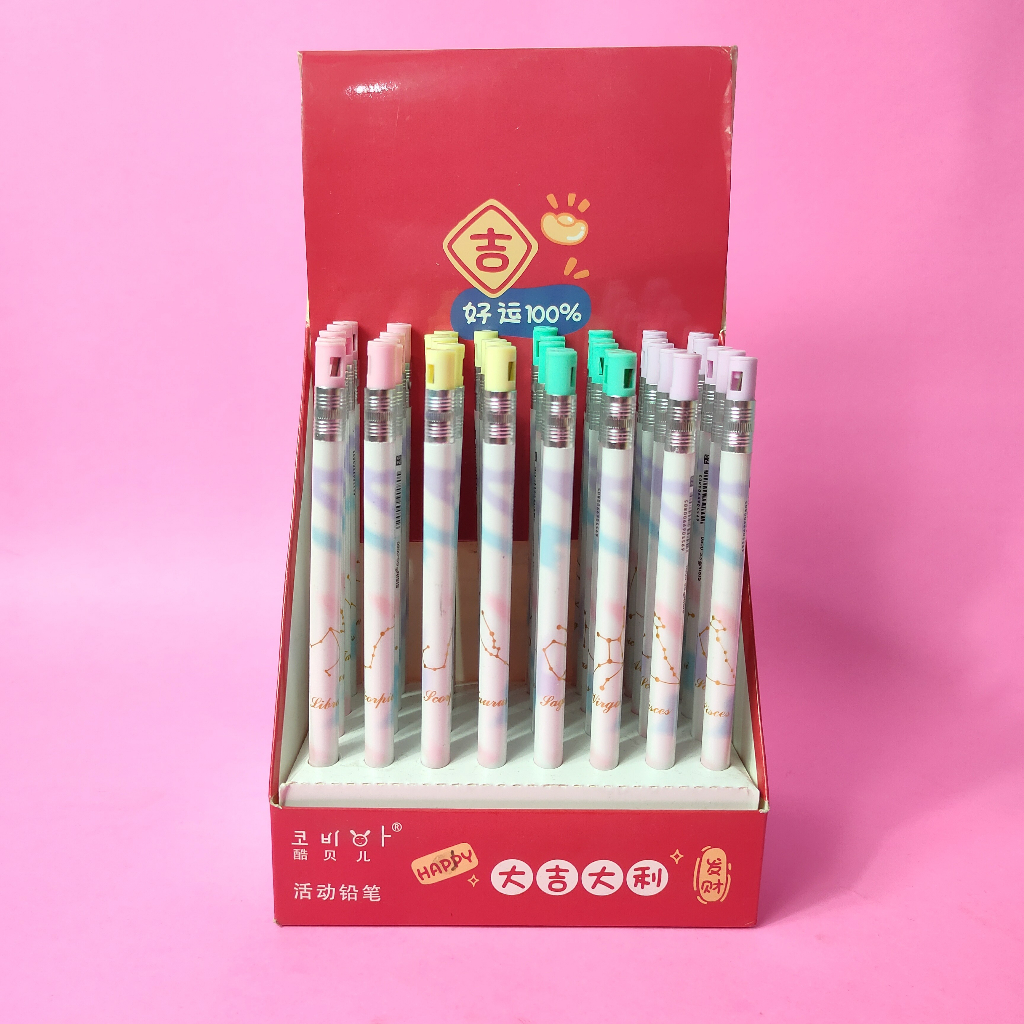 

1 Set Isi 3pcs Pensil Mekanik Zodiak