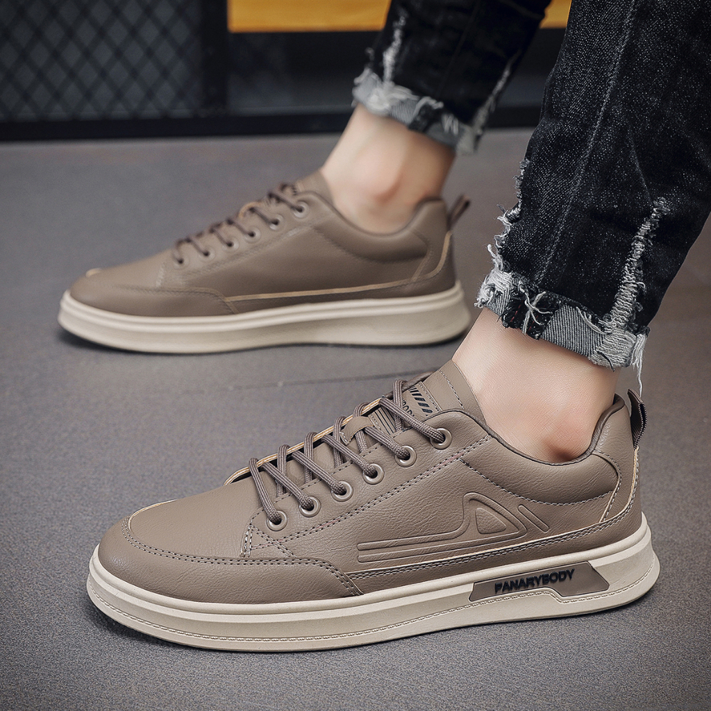 Sepatu Sekolah Pria Modis Kece High Quality Fashionable Sneakers Sepatu Cowok Bertali Hits Kasual Import