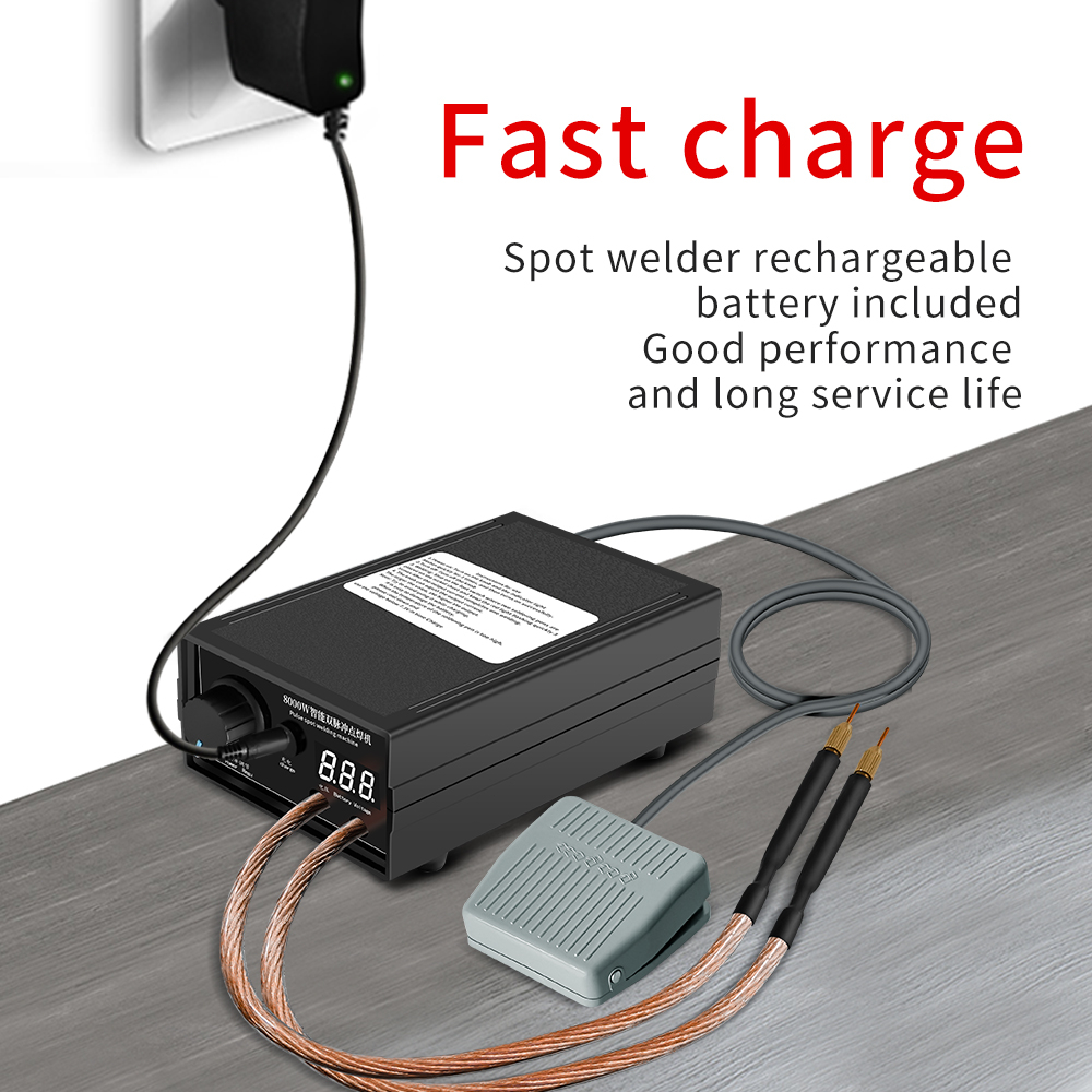 8000W Daya Tinggi Spot Welder Portabel Genggam Saat Ini Welder Disesuaikan untuk 18650 Baterai Alat Tangan