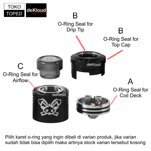 O-Ring Seal for DEAD RABBIT SOLO RDA | karet oring silikon sil black